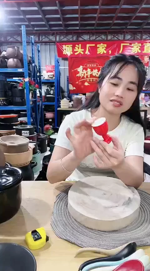 瑕疵红色小酒杯10个不能明火