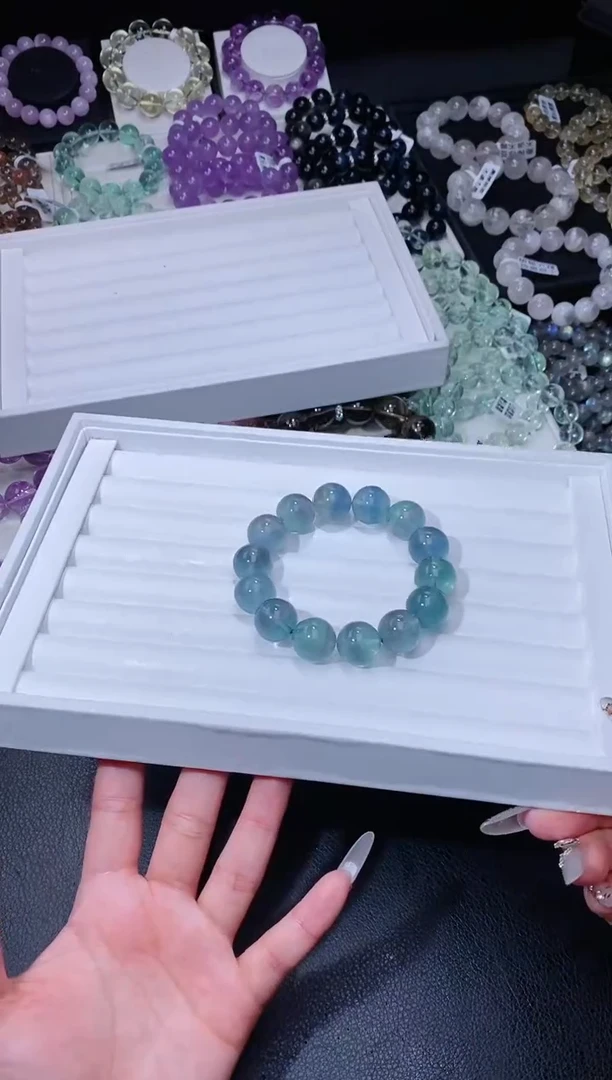 【闪购商品】萤石手链未镶嵌224.22绿萤石手串 多样性发其一