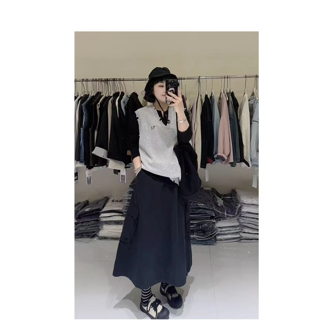 【破边】韩系松弛感小狗破边背心19514