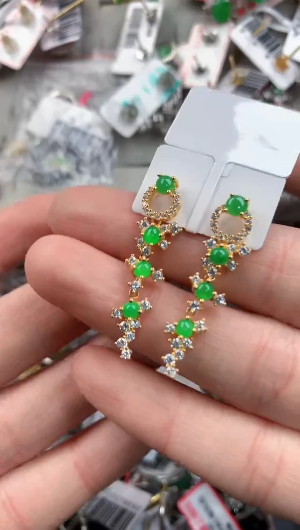 银S925镶嵌戒指翡翠333     2