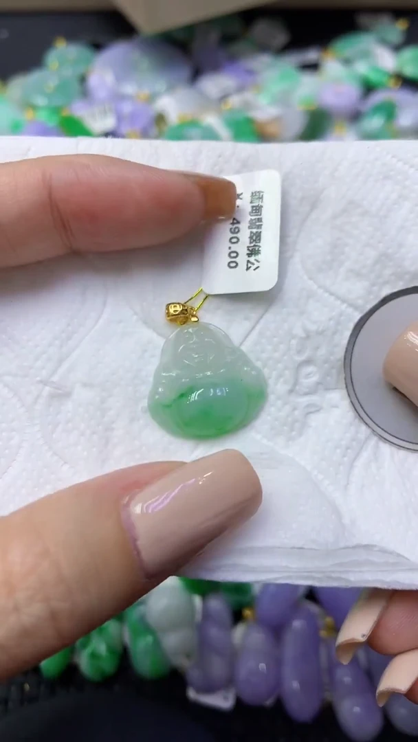 颈饰未镶嵌翡翠天然缅甸翡翠A货