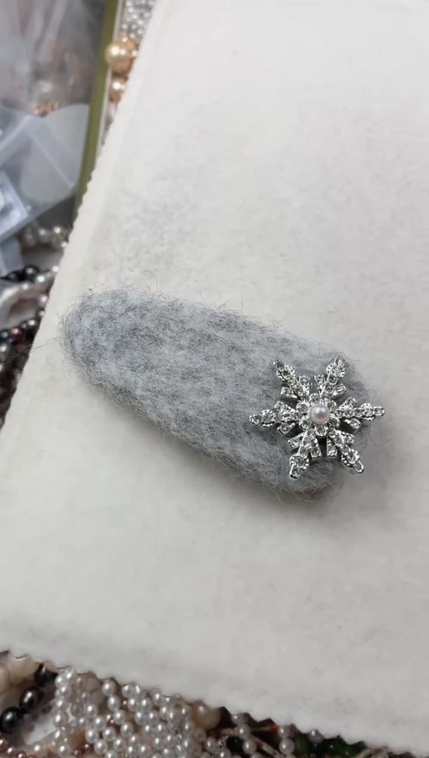 未镶嵌发夹淡水珍珠Z800