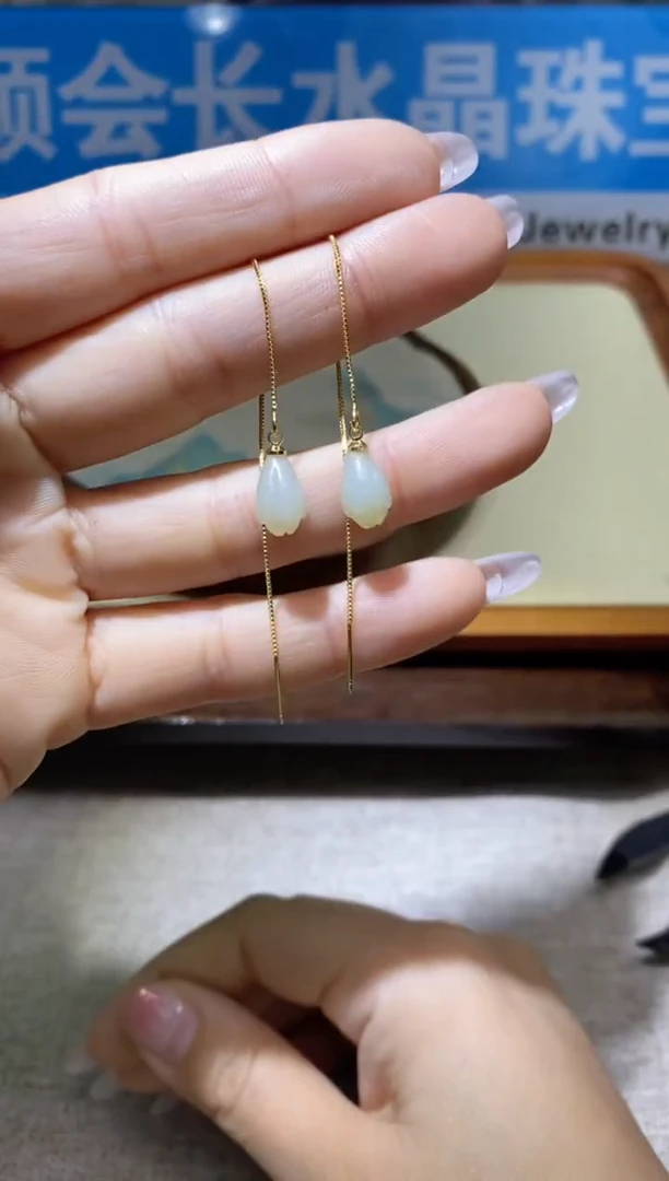 【闪购商品】和田玉耳饰未镶嵌多样性发一件167