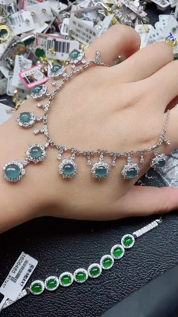 银S925镶嵌戒指翡翠1