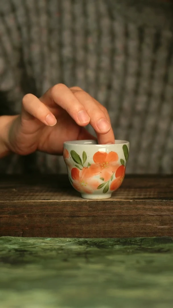 陶瓷青诗集手工手绘瓷器
