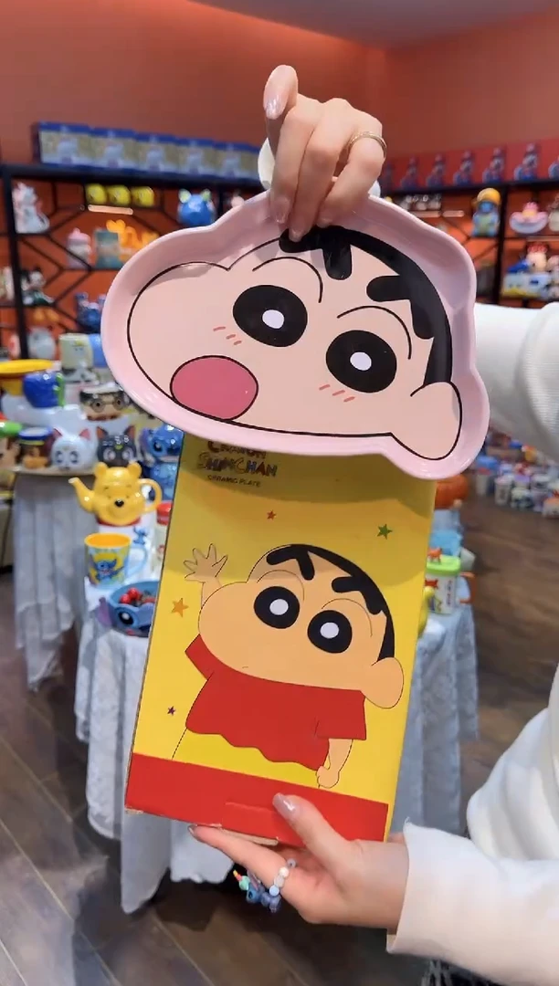 瓷片@@蜡笔小新异形陶瓷水果盘