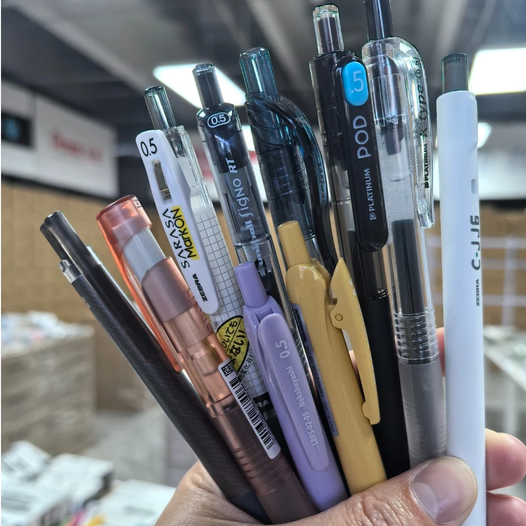 【王炸高端黑红组合十支】斑马百乐派通按动顺滑速干中性笔刷题必备