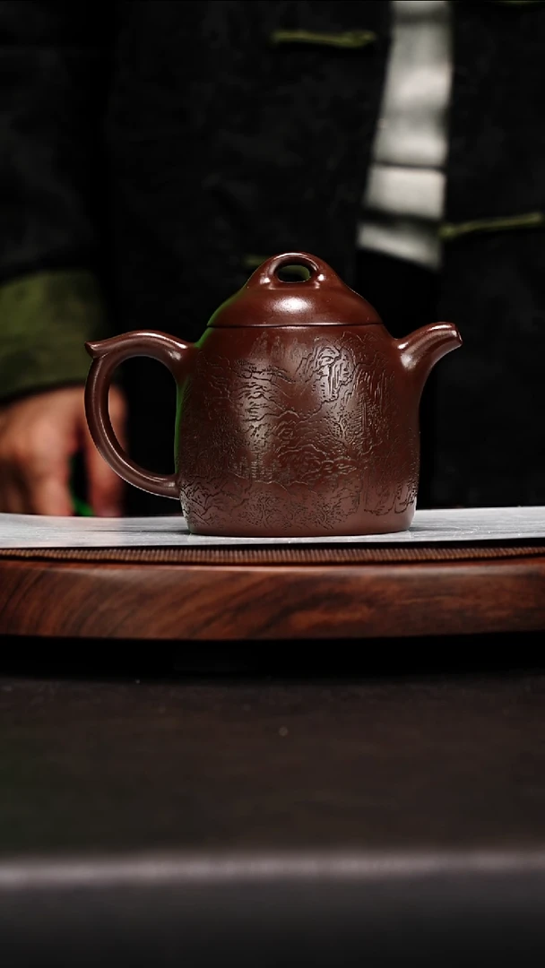 宜兴原矿高端紫砂 紫玉金砂400CC