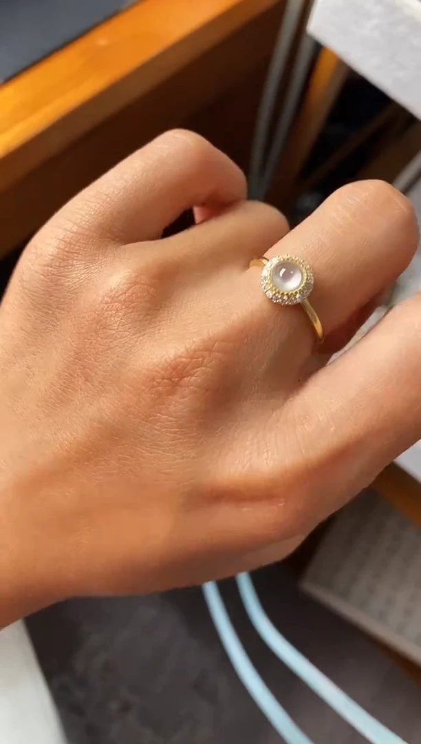 银S925镶嵌戒指翡翠缅甸天然A货翡翠1 10-7