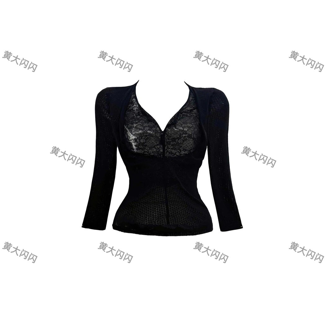 【黄大闪闪原创】新款女人味定制纯欲风性感针织上衣SSQ2375