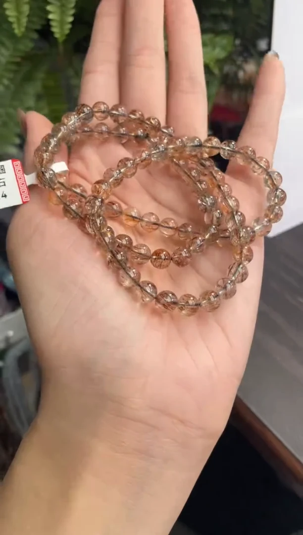 水晶手链未镶嵌6±/x-758【黑金超三圈
