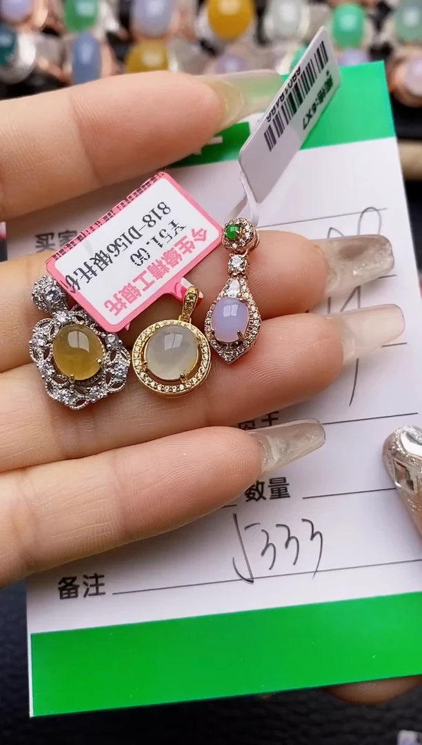 【闪购商品】翡翠戒指银S925镶嵌5333