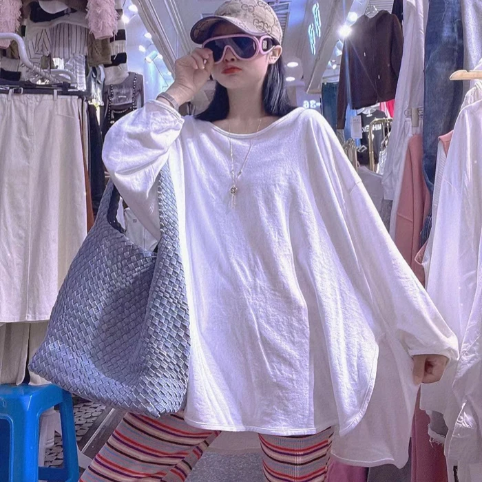 洋气锁骨T恤（80斤穿到190斤）（ss1105）