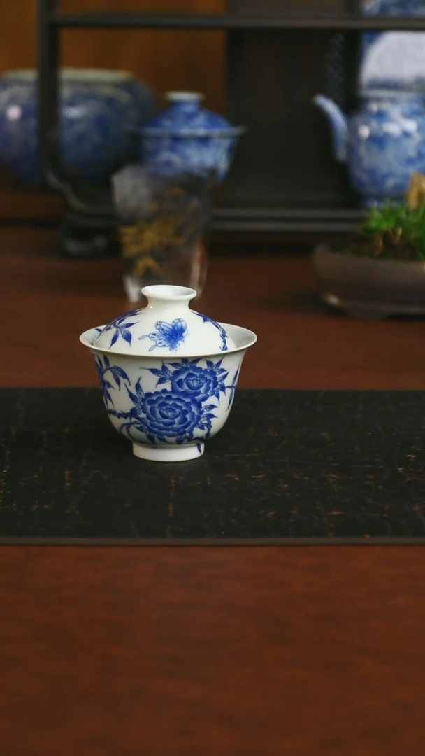 景德镇手工手绘的45（微瑕）