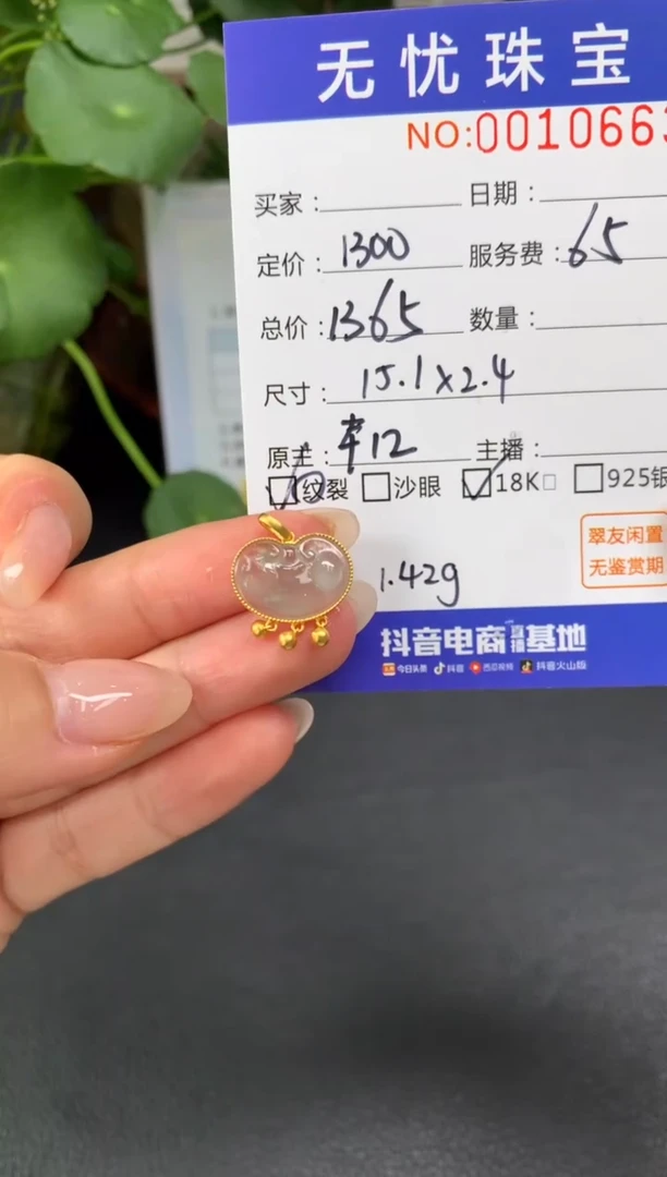 18K金镶嵌定制翡翠乌****ºZ609