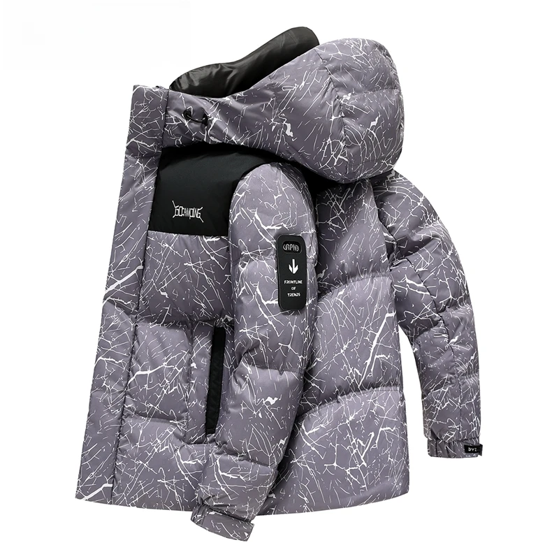 罗尔基那斯轻薄羽绒服男白鸭绒冬季新款时尚休闲保暖情侣潮流外套