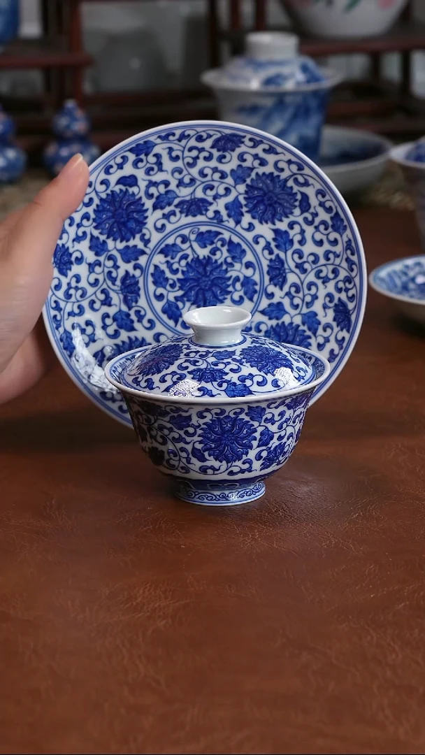 景德镇高端茶器郭*蓦奈手绘陶瓷茶具