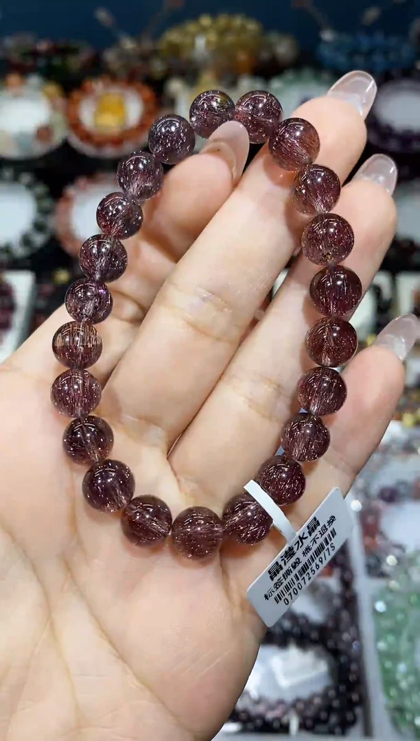 未镶嵌手串水晶老矿红超七8+