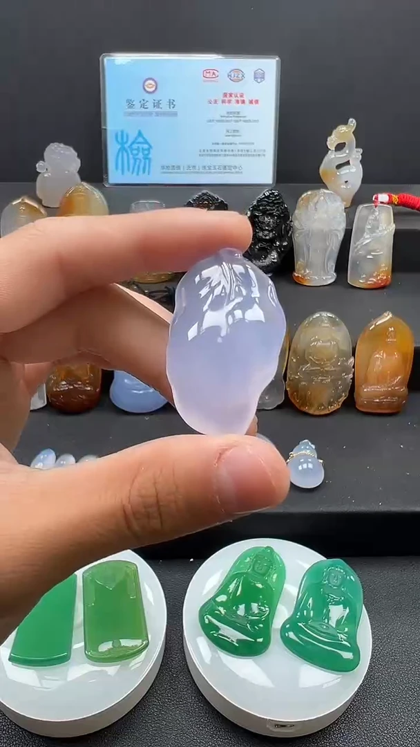 未镶嵌颈饰玛瑙/玉髓天然珠宝 一物一证
