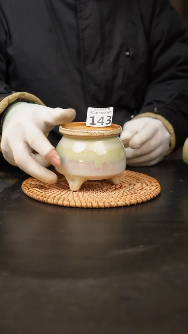 【闪购商品】瓷片143泥泥手工花盆