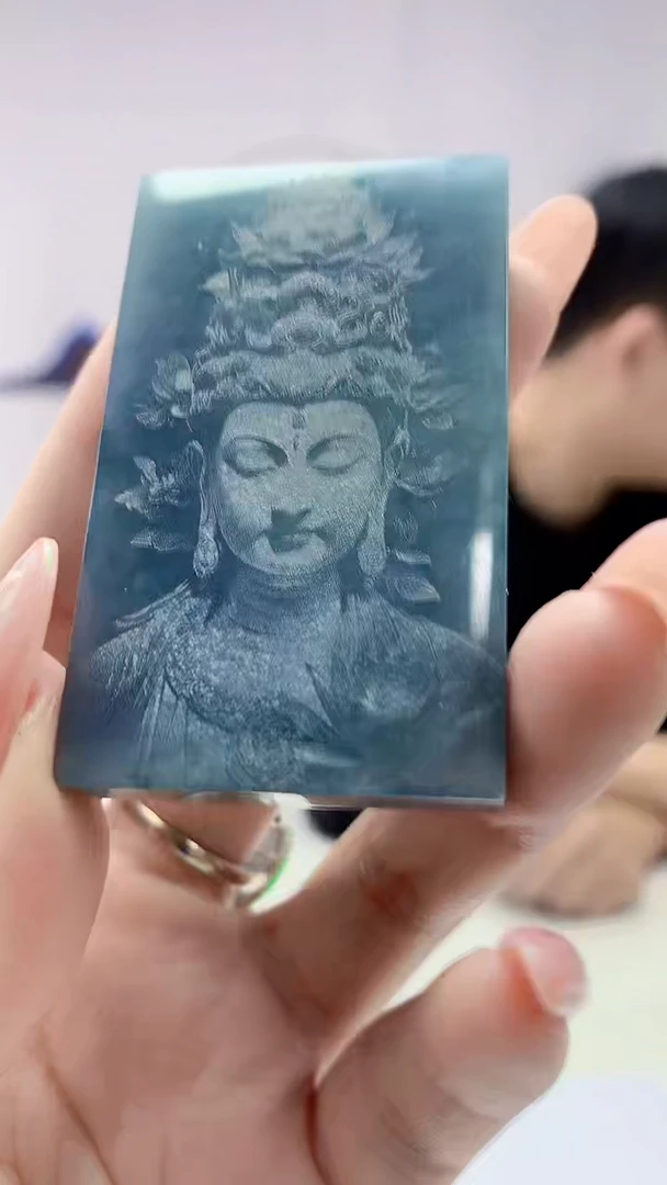 【闪购商品】定制翡翠未镶嵌4917DD-毛货挂件74