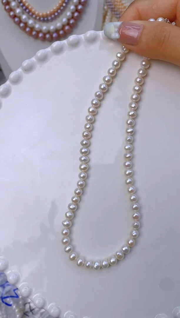 淡水珍珠未镶嵌颈饰05K