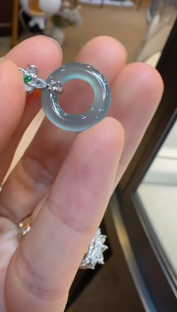 翡翠银S925镶嵌吊坠(不含链)多样性团购发一件