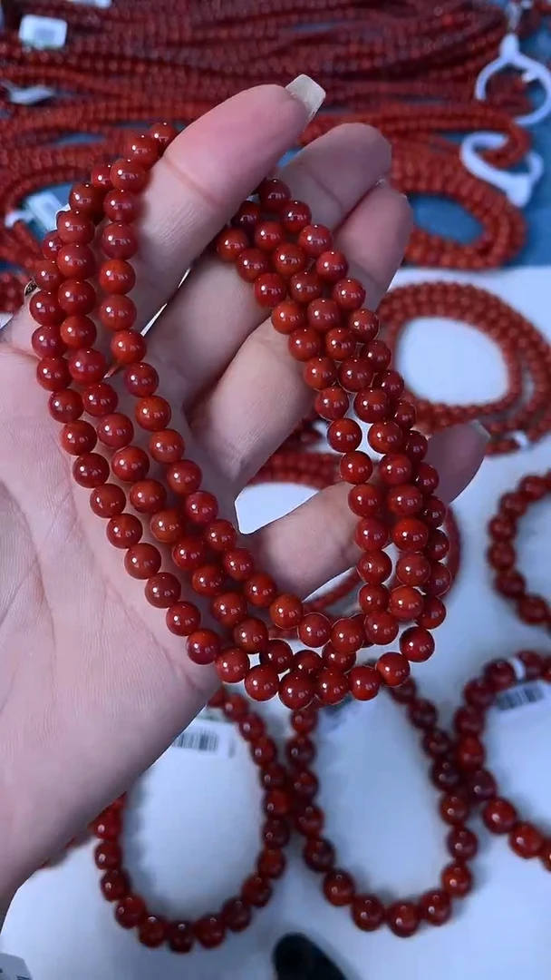 未镶嵌手串南红玛瑙N03凉山瓦西料双色锦多圈