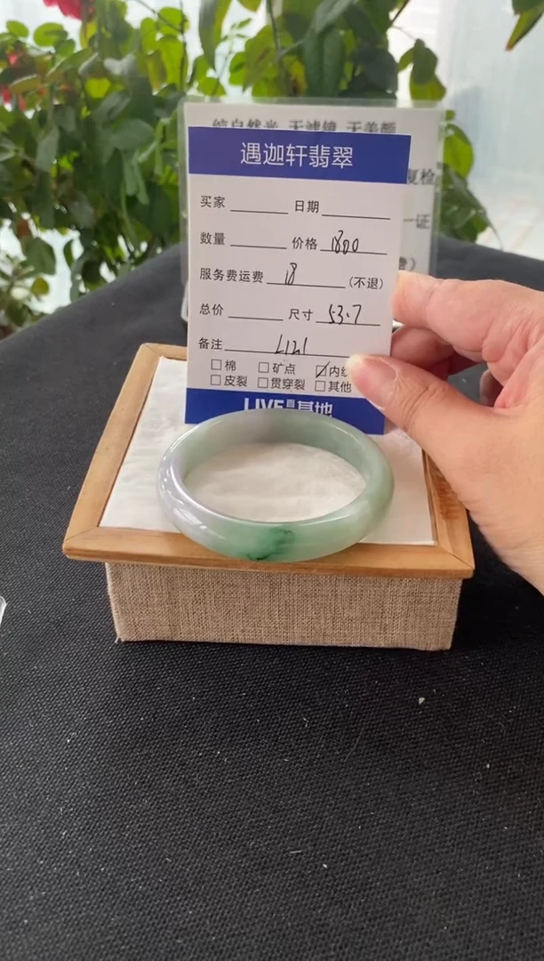 未镶嵌手镯翡翠53.5圈口 L121编码