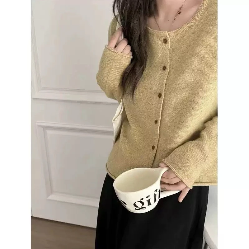 特！门店21&9！圆领开衫气质轻熟风通勤上衣女式针织衫 Z00748