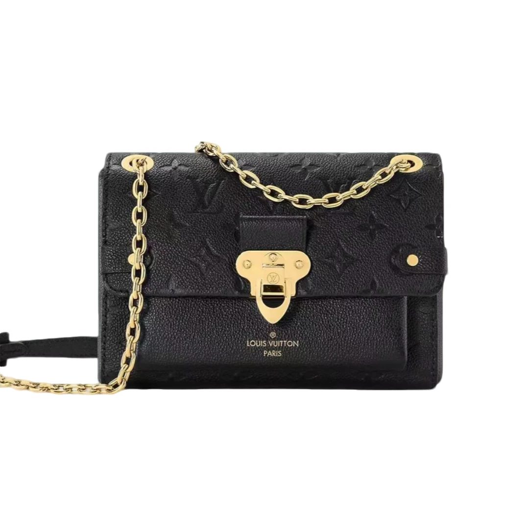 99新 LouisVuitton/路易威登 【曼曼专属】Lv 全皮黑色vivan bb