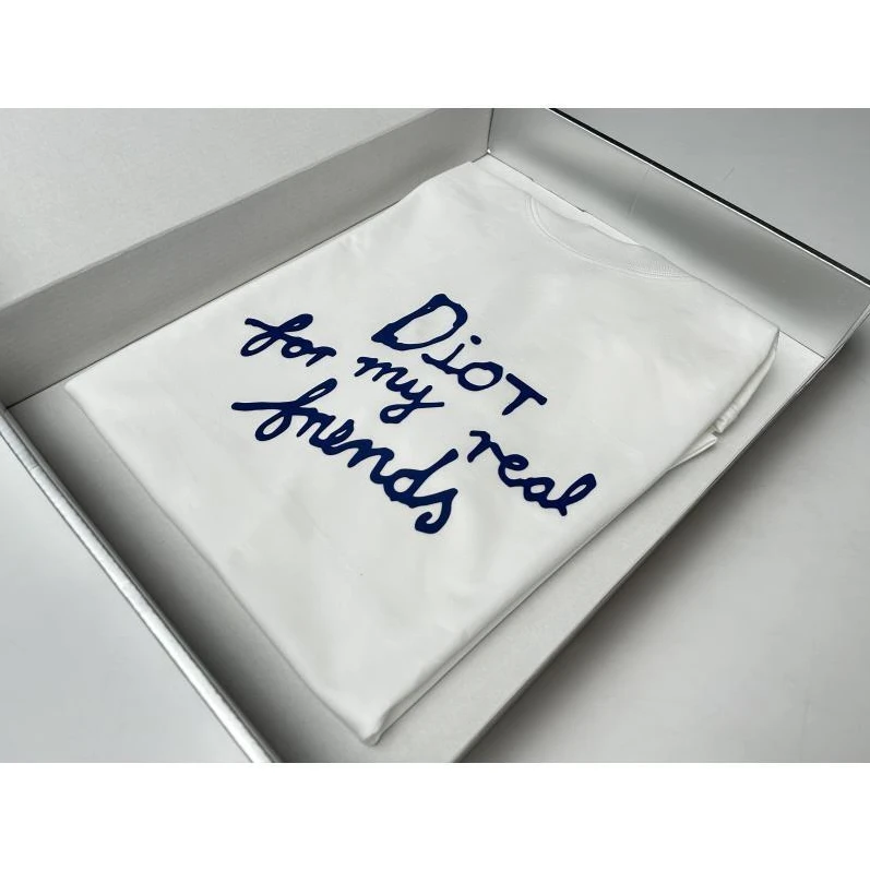 【41号链接-迪家手绘字母款】夏季重磅潮牌宽松T恤手绘X1029