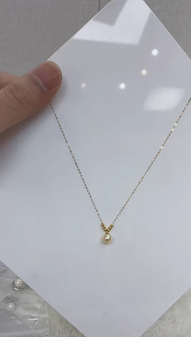 海水珍珠18K金镶嵌颈饰