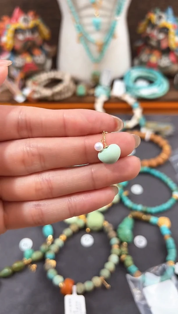 【闪购商品】绿松石提溜18K金镶嵌绿松石提溜