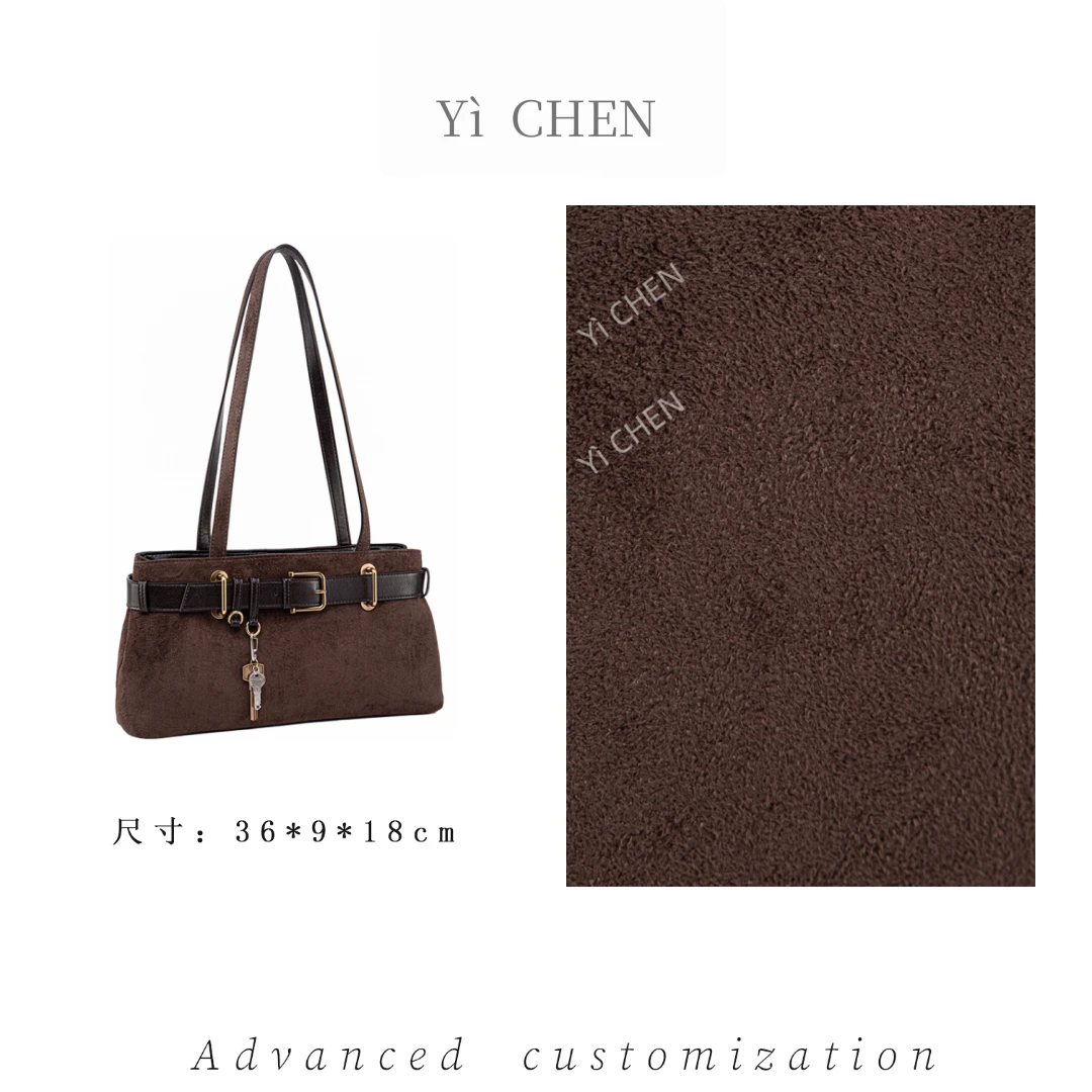 【Yì CHEN】QYX-81678-1-巧克力简约时尚女士新款轻奢单肩斜跨包