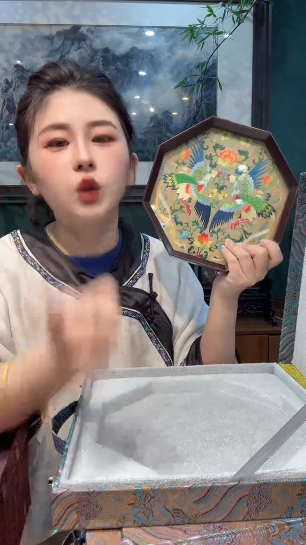 刺绣非遗苏绣手工刺绣双面绣八角架