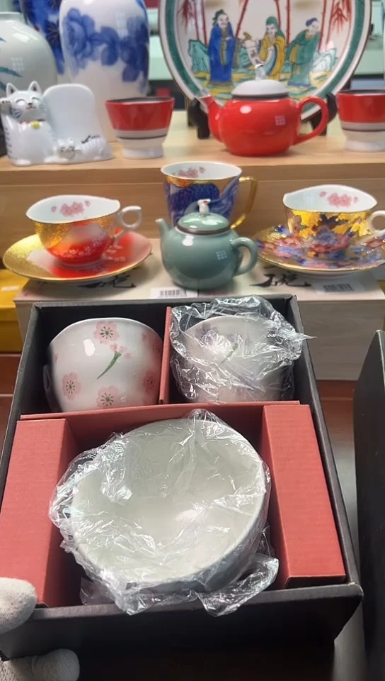 【闪购商品】2杯2碗中古回流瓷器好看，谨