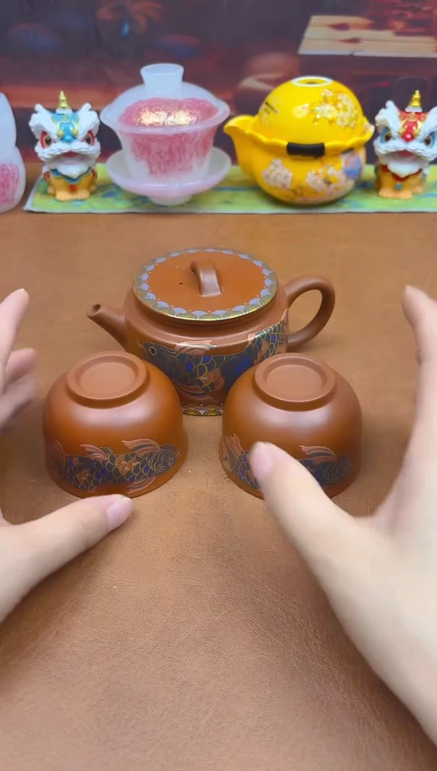 陶瓷茶具摆件旅行套组