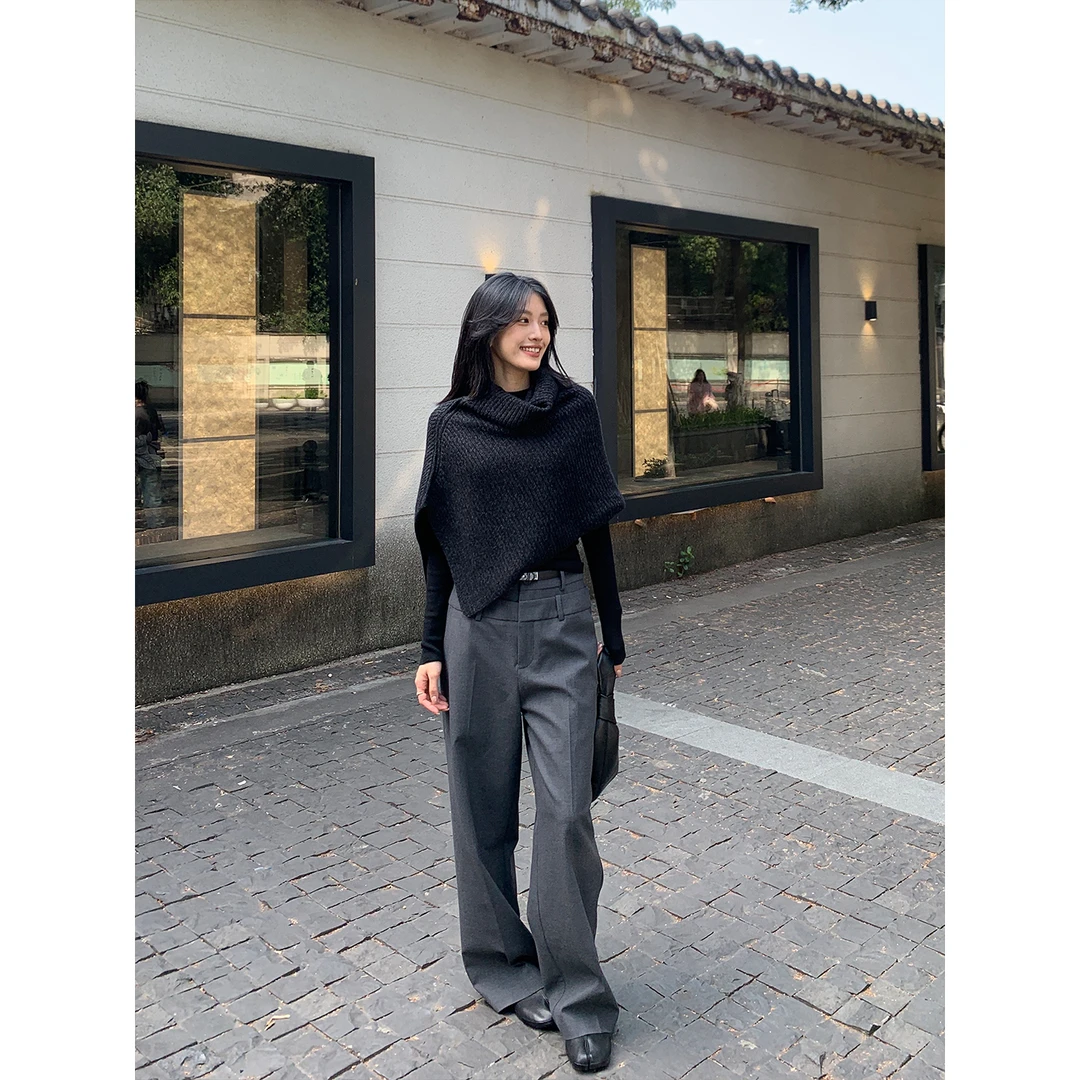 IAMJAM“高级灰西装裤”百搭大女主休闲裤四季通勤显瘦长裤-J0004