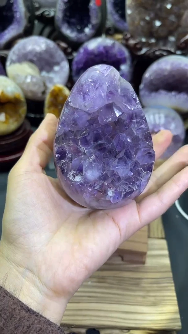 未镶嵌大型摆件（非配饰）紫晶344号龙蛋