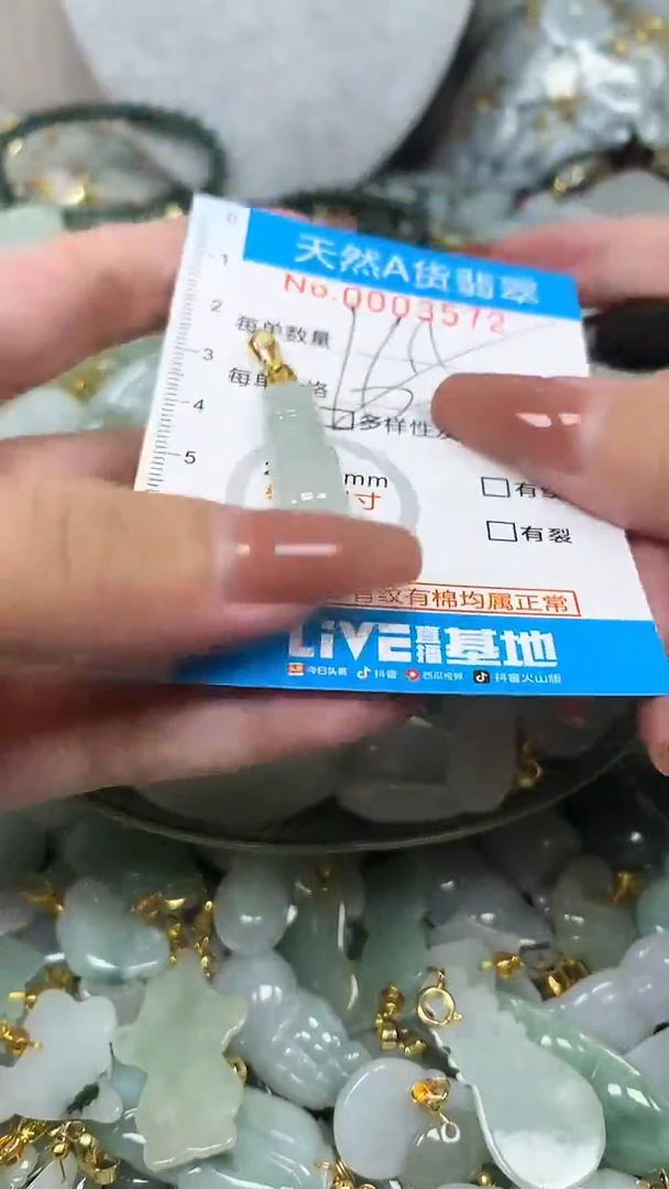 翡翠未镶嵌颈饰净货挂件-3572