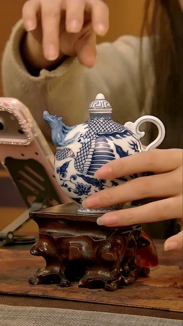 瓷片景德镇陶瓷凤头壶