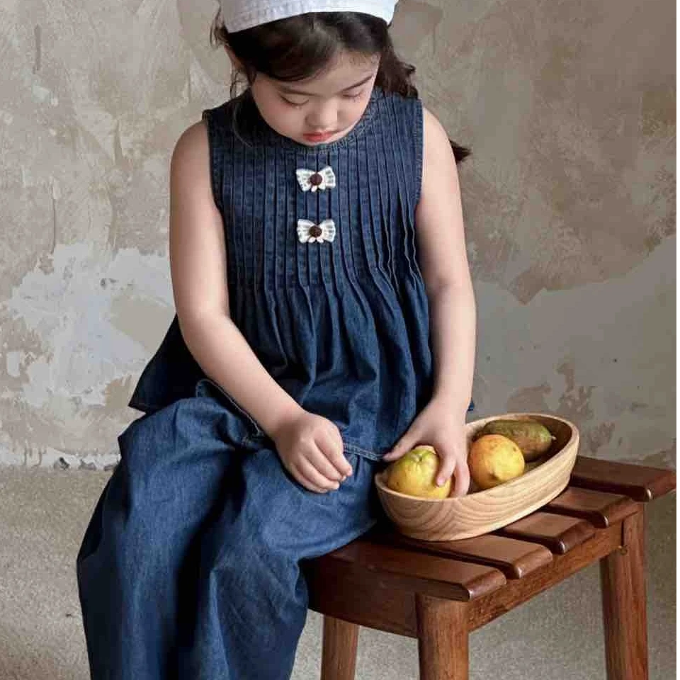 时尚韩版女童夏日休闲套装女宝套装