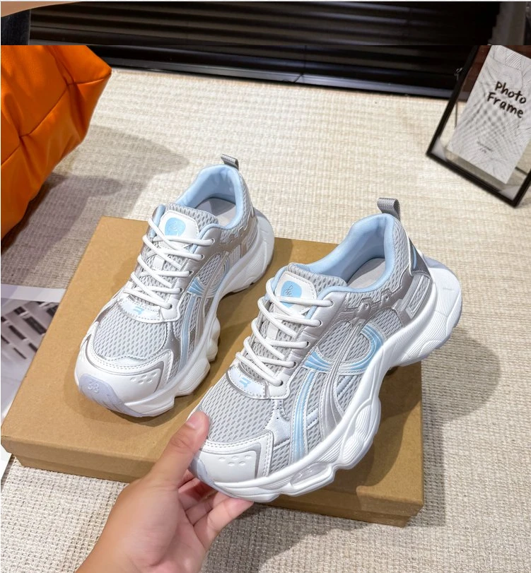 时尚百搭圆头系带潮流厚底老爹鞋