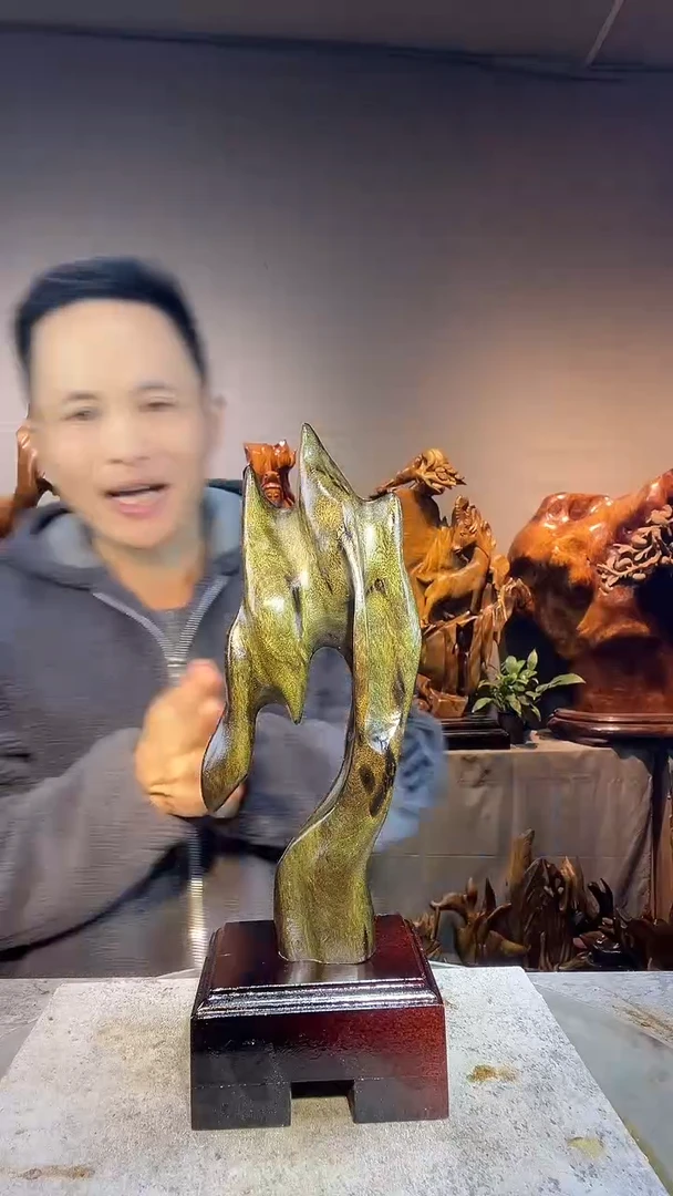 金丝楠开****_小叶桢楠随行摆件2