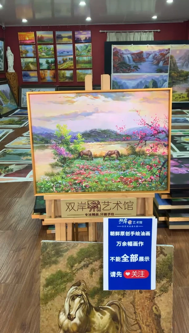 油画【50号】朝鲜原创手绘油画【功勋Ⅰ级画家丨孤品佳作】【顺丰包邮】