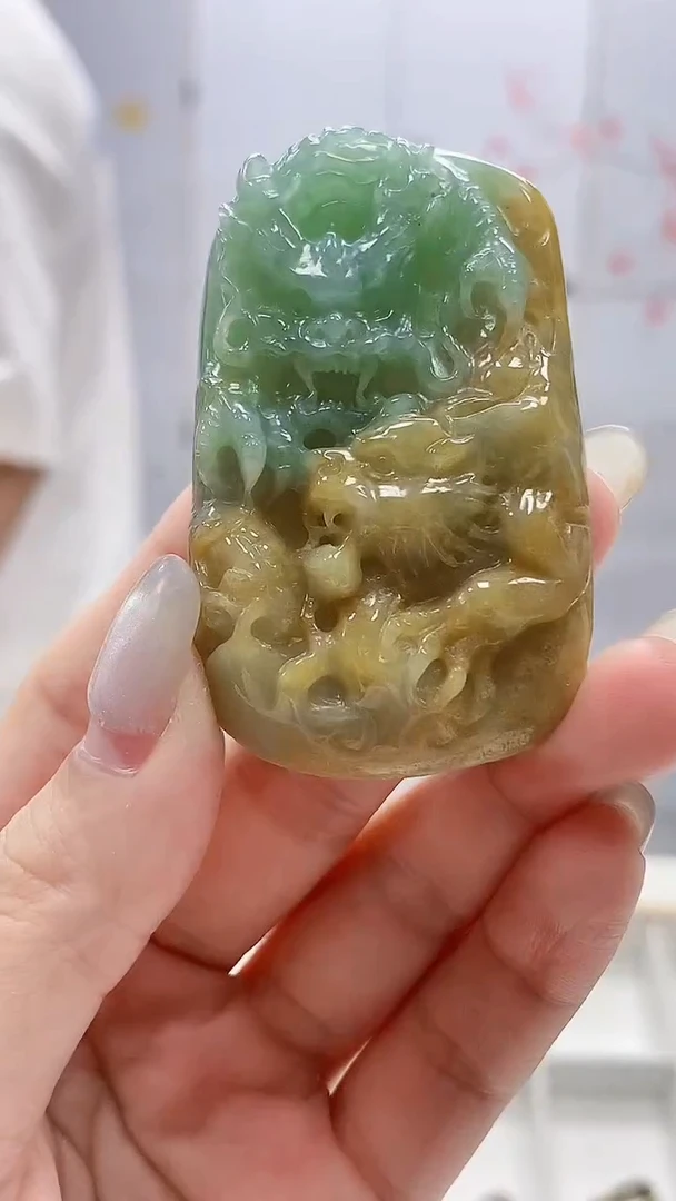 定制翡翠未镶嵌4917lr- 毛货挂件149