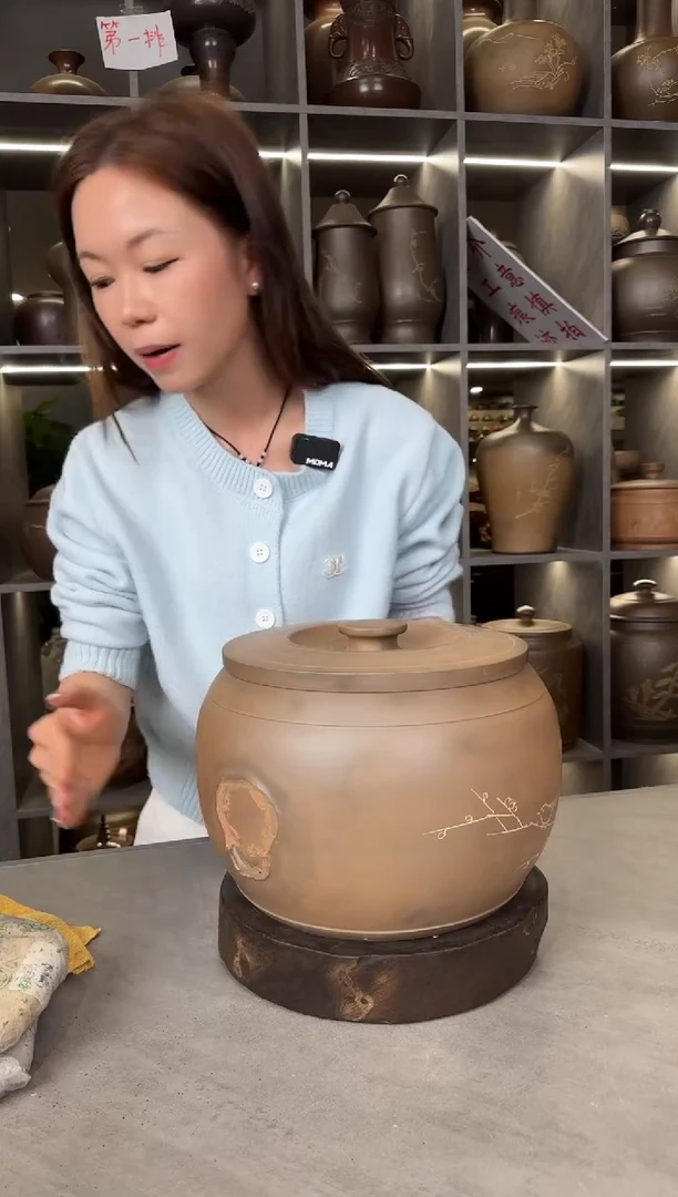 【闪购商品】罐本陶手作泥兴陶4-5斤醒狮罐手工痕迹瑕疵