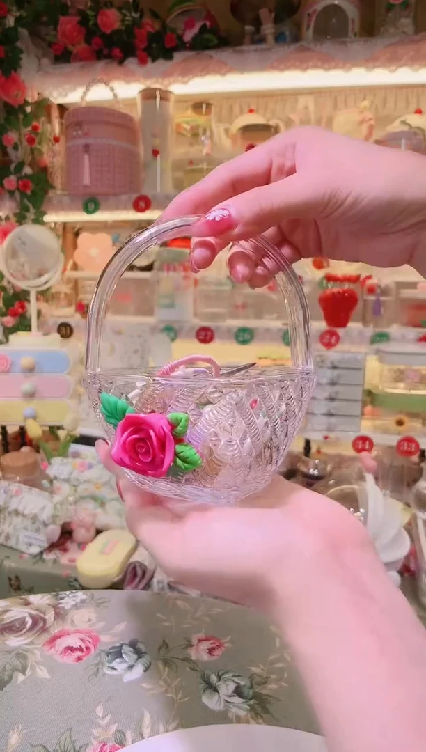 玫瑰花爱心小提篮——手工制作品质好！