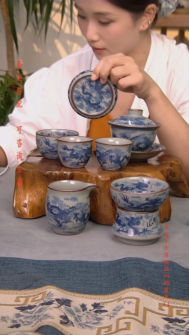 简装家用款7件套 老陶泥开片纹陶瓷茶具